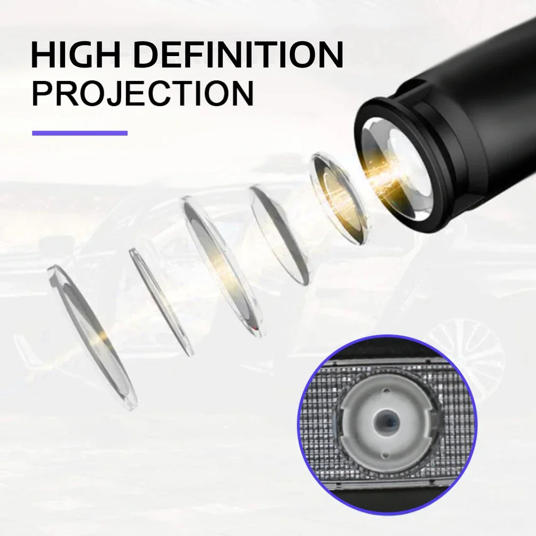 2-Pc HD Laser Door Puddle Lights for BYD – White Projection, No Glare