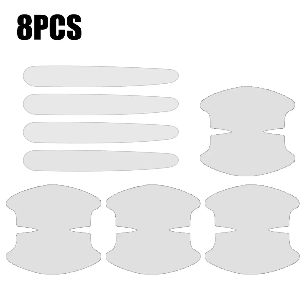 8-Pc Transparent Car Door Handle & Bowl Protection Stickers for BYD - Scratch-Resistant TPU