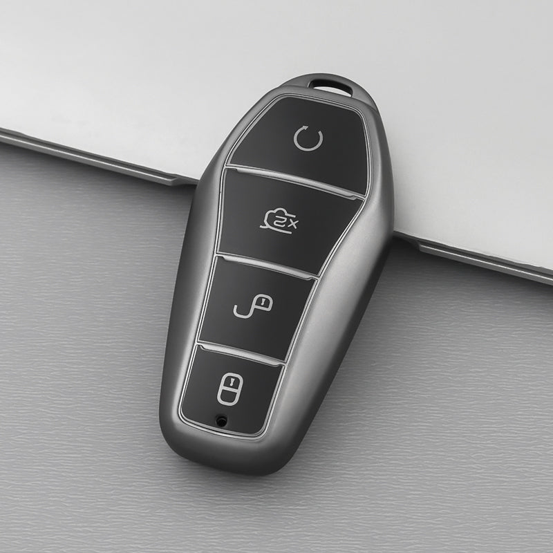 Premium TPU Key Case for BYD - Luxury Car Key Protector, Soft & Durable, 4-Button Cover