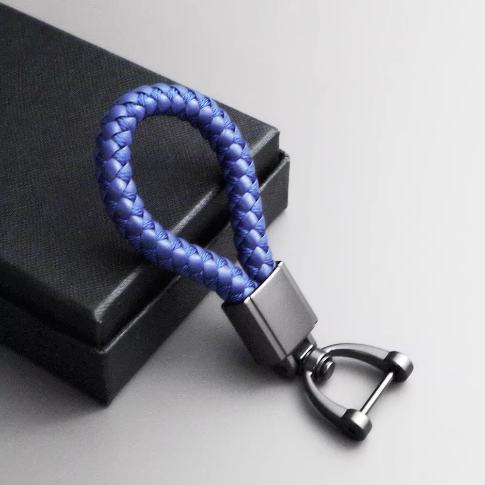 Genuine Leather Car Keychain - Minimalist Design Key Ring for Car Accessories
