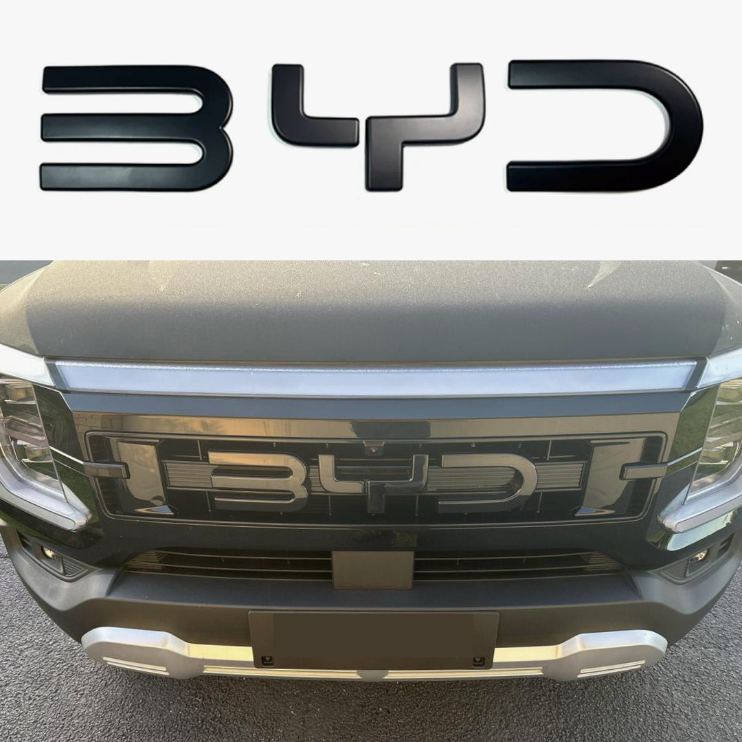 Front Badge Emblem Letter Sticker for BYD Shark 6 – 3D Logo Decorative Cover