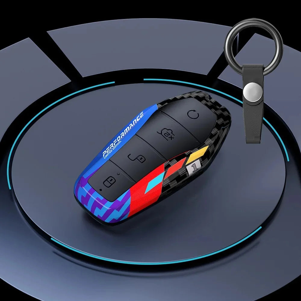 Luxury Carbon ABS Car Key Case for BYD
