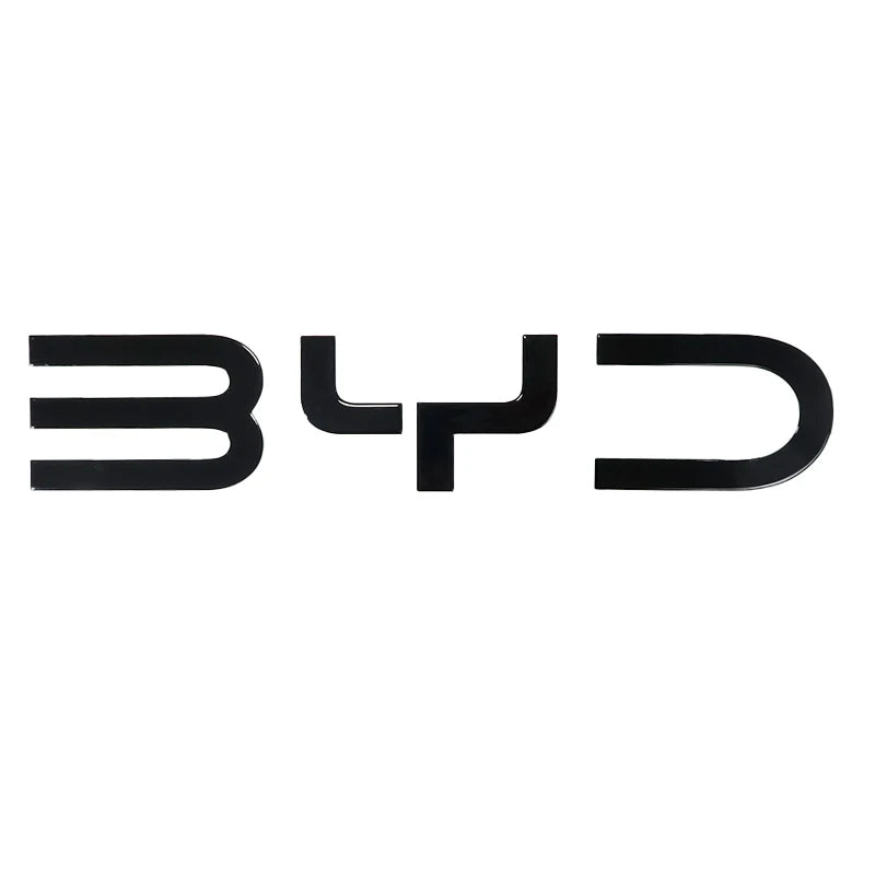 Gloss Black 3D Tailgate Emblem Lettering for BYD Shark 6 – Rear Badge Sticker Set