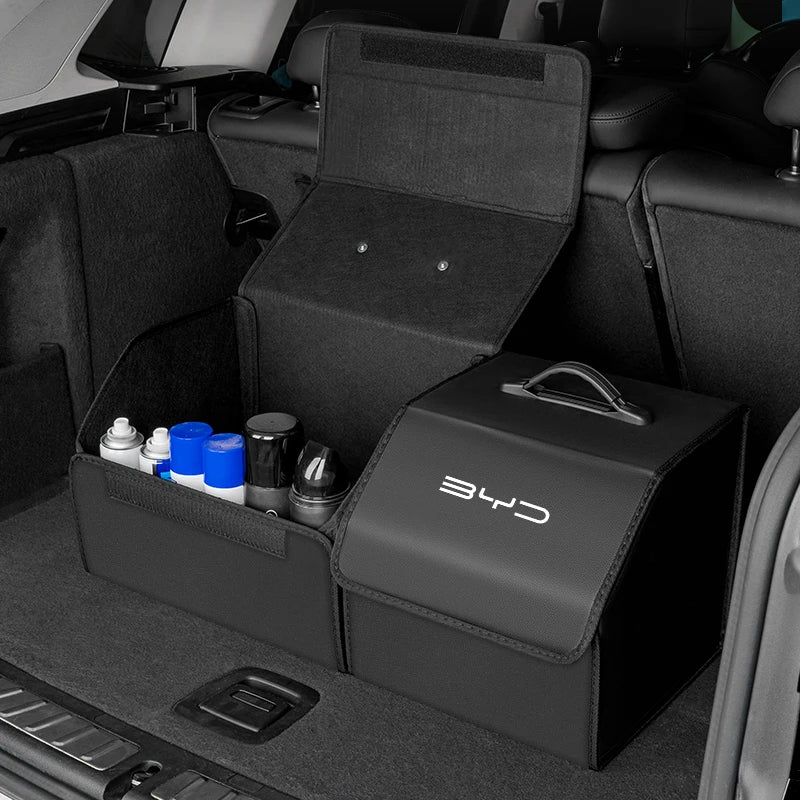 Foldable Leather Boot Storage Box for BYD – Travel Organiser Bag with or without Lid