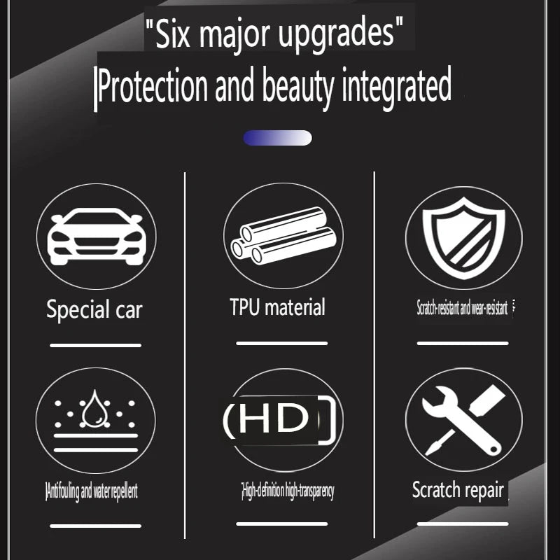 Smoked TPU Headlamp Film for BYD Seal – Front Headlight Protective Tint