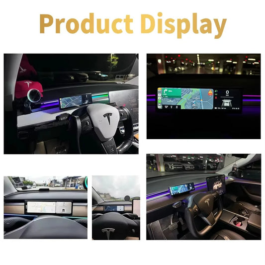Head Up Display for Tesla Model 3, Model Y - 8.8-inch Smart Dashboard Touch Screen: Supports Wireless CarPlay and Android Auto