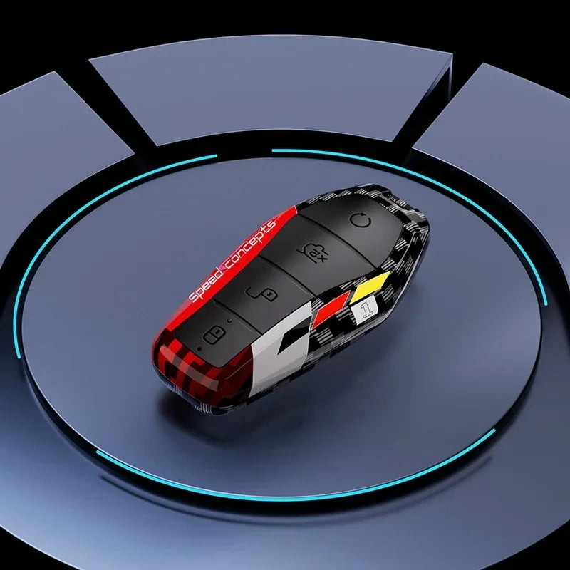 Luxury Carbon ABS Car Key Case for BYD