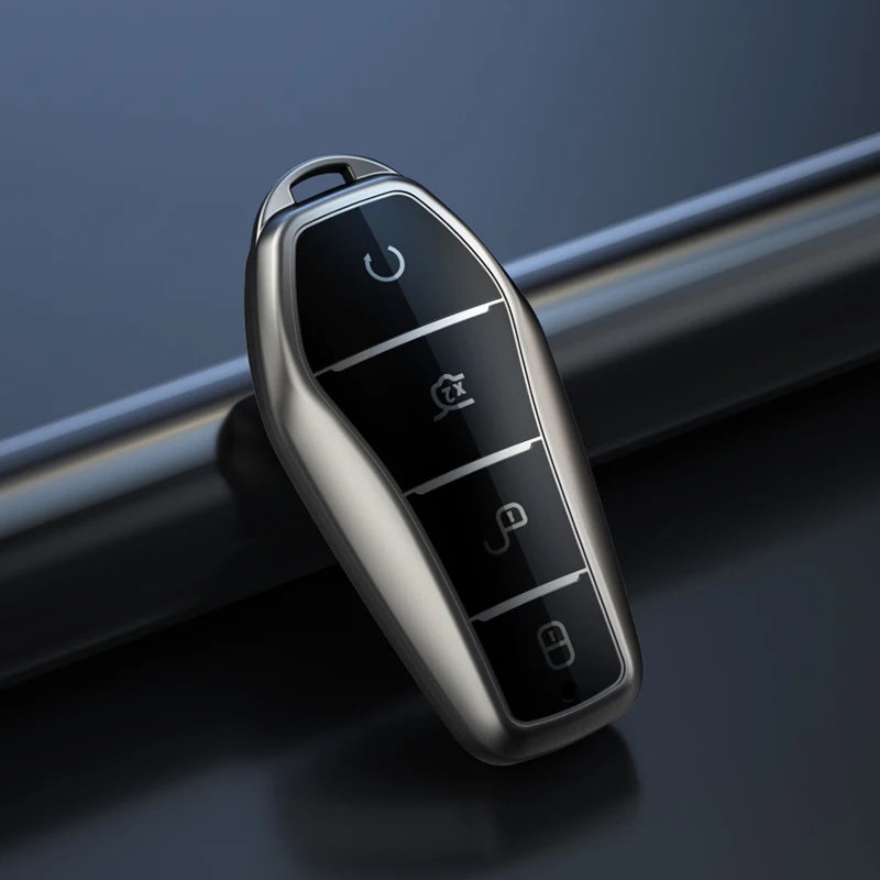 TPU Luxury Car Key Case Cover for BYD - Sleek Key Protection with Keychain