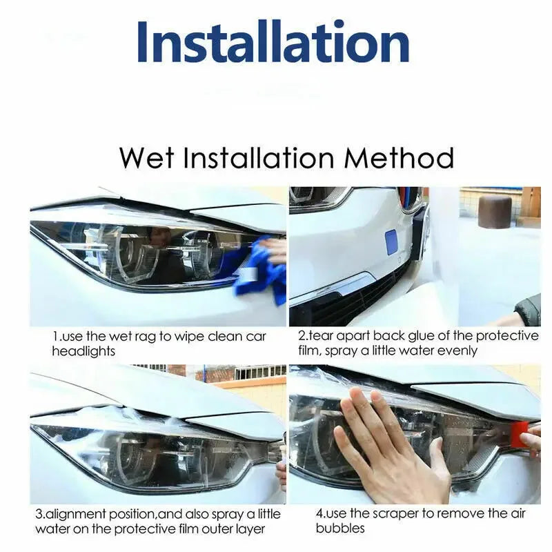Smoked TPU Headlamp Film for BYD Seal – Front Headlight Protective Tint
