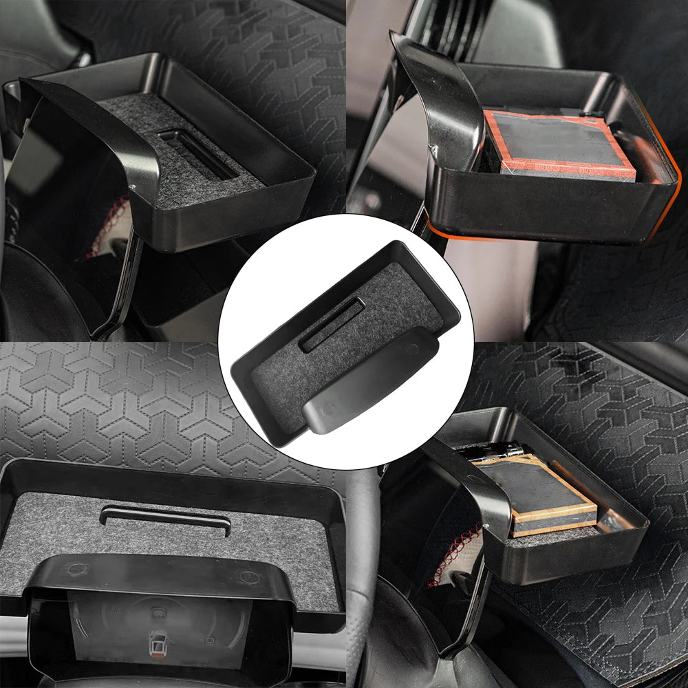 Anti-Reflective ABS LCD Screen Storage Box – Rear Organisation Tray for BYD Atto 3