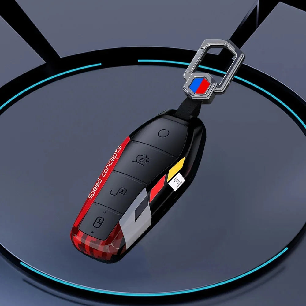 Luxury Carbon ABS Car Key Case for BYD