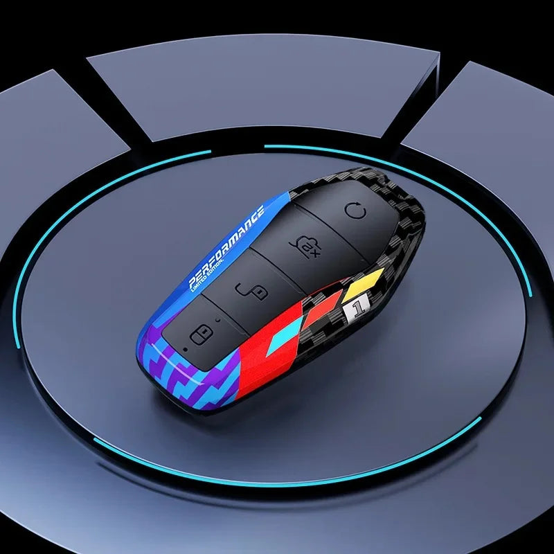 Luxury Carbon ABS Car Key Case for BYD