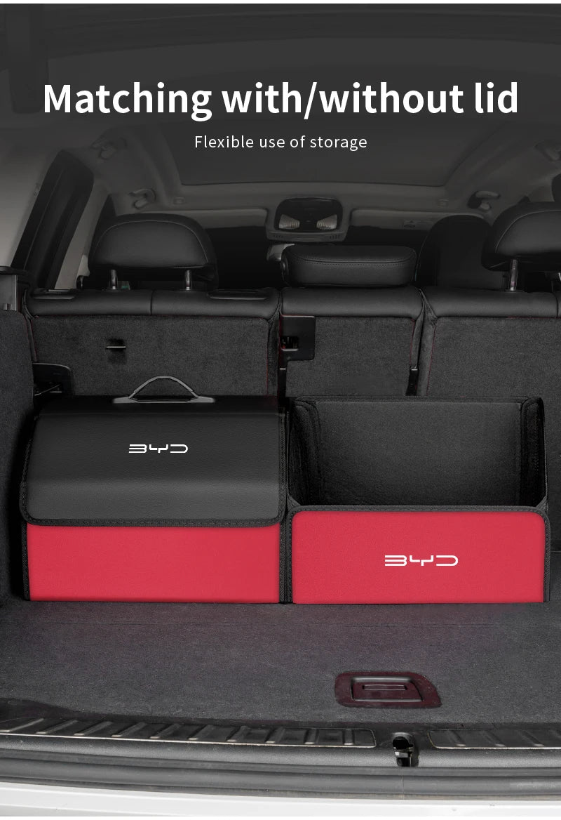 Foldable Leather Boot Storage Box for BYD – Travel Organiser Bag with or without Lid