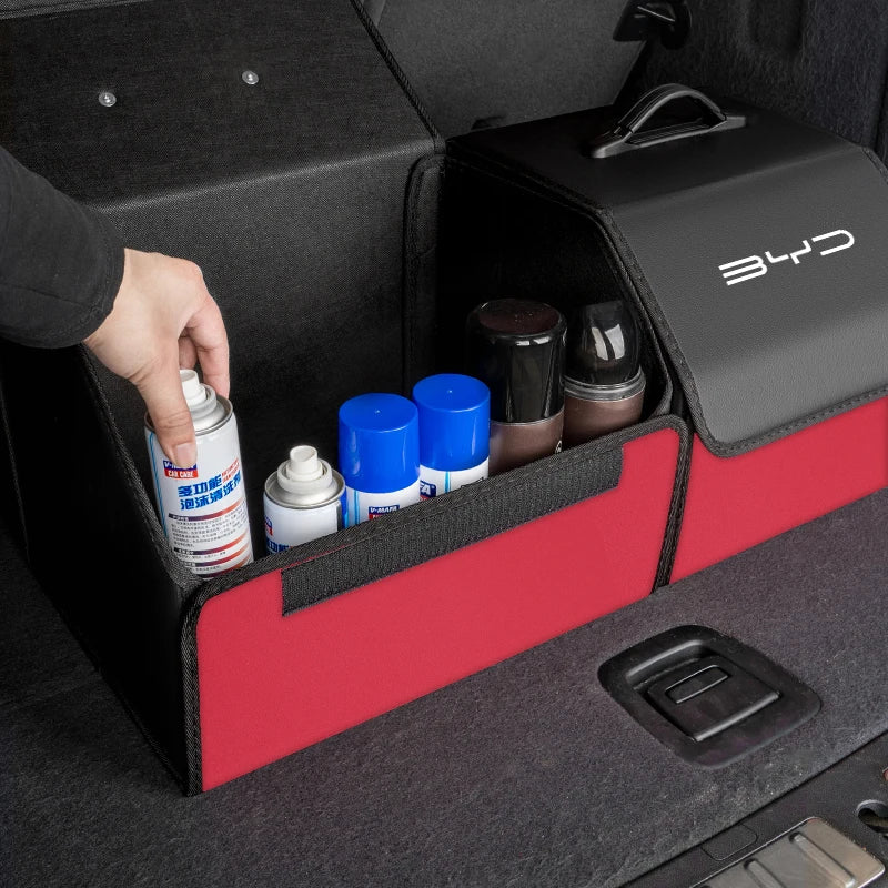Foldable Leather Boot Storage Box for BYD – Travel Organiser Bag with or without Lid