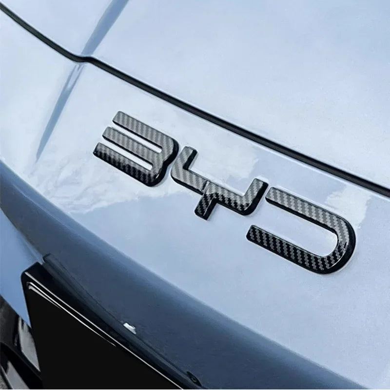 Carbon Emblem Badge Decal for BYD Seal – Black Decorative Sticker