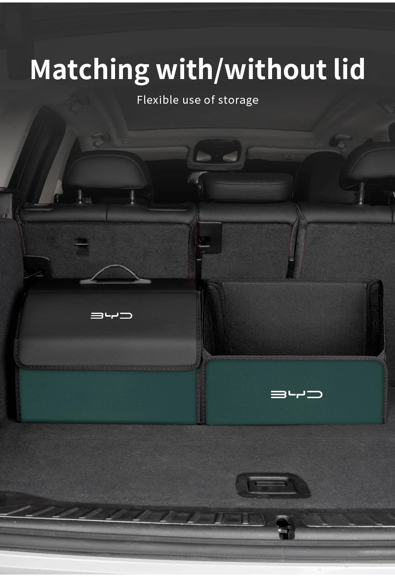 Foldable Leather Boot Storage Box for BYD – Travel Organiser Bag with or without Lid