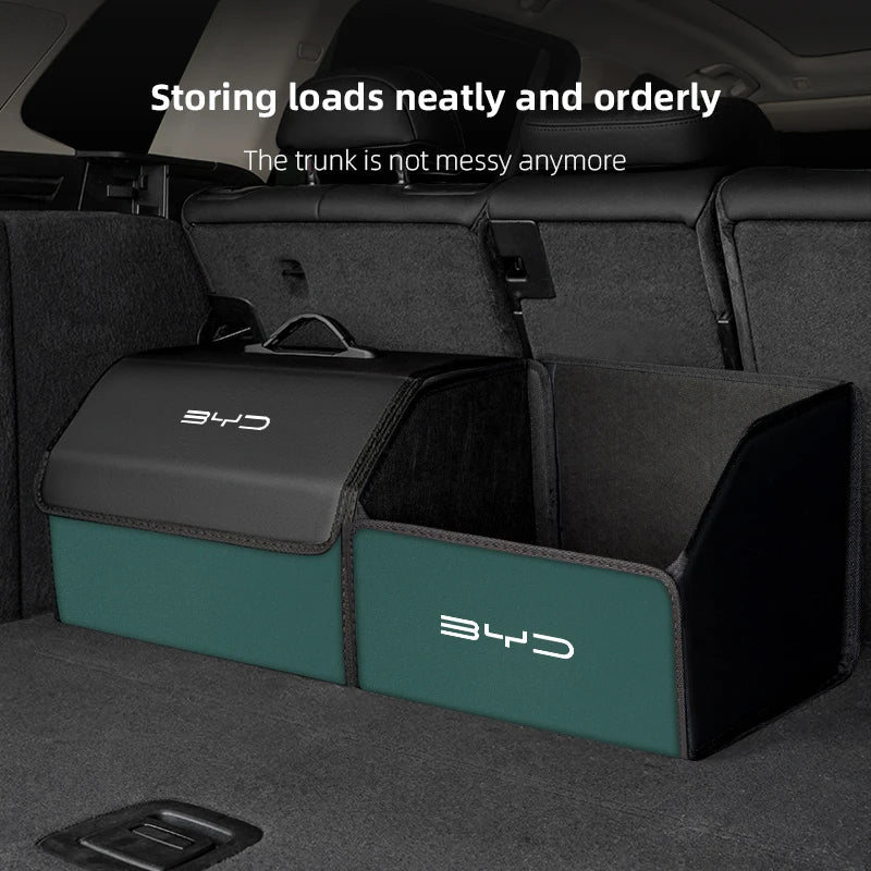 Foldable Leather Boot Storage Box for BYD – Travel Organiser Bag with or without Lid