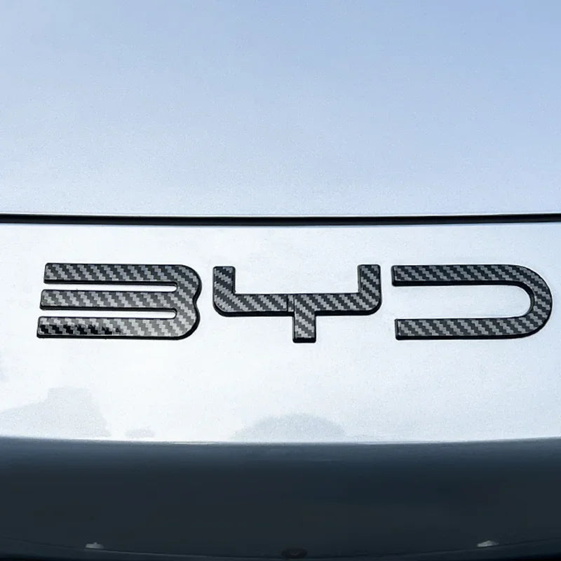 Carbon Emblem Badge Decal for BYD Seal – Black Decorative Sticker