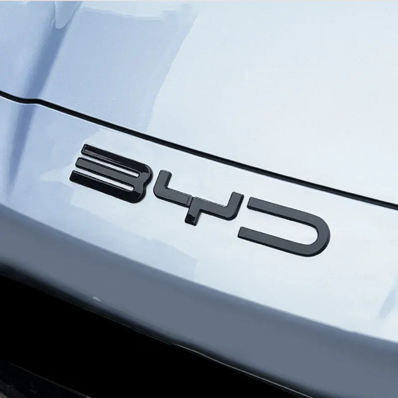 Carbon Emblem Badge Decal for BYD Seal – Black Decorative Sticker