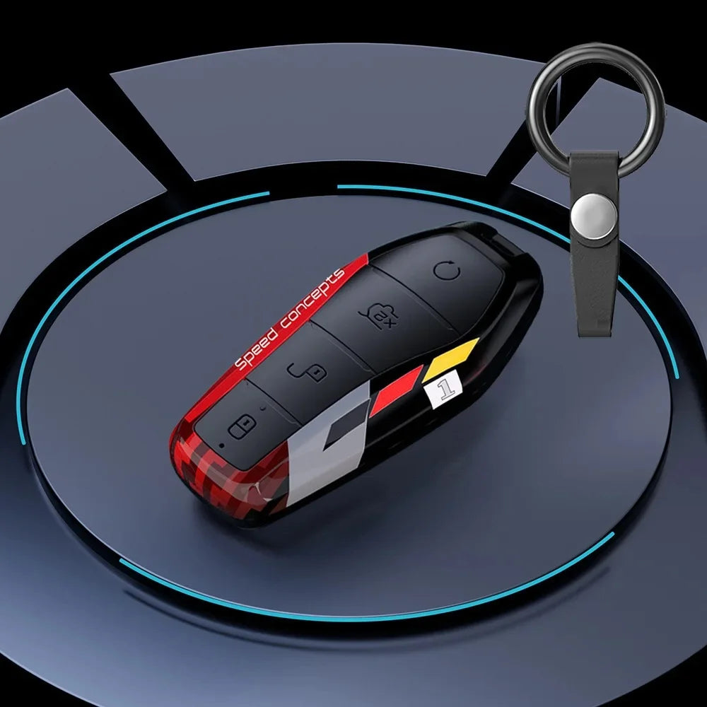 Luxury Carbon ABS Car Key Case for BYD