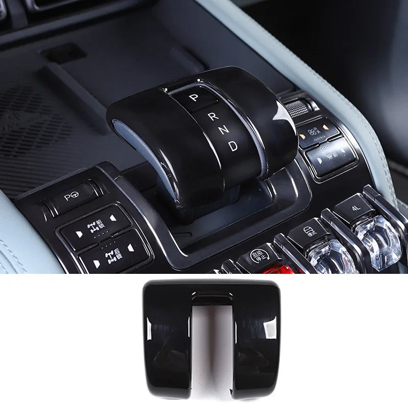 ABS Shift Knob Cover for BYD Shark - Carbon Fibre, Matte Black & Glossy Black Gear Lever Trim