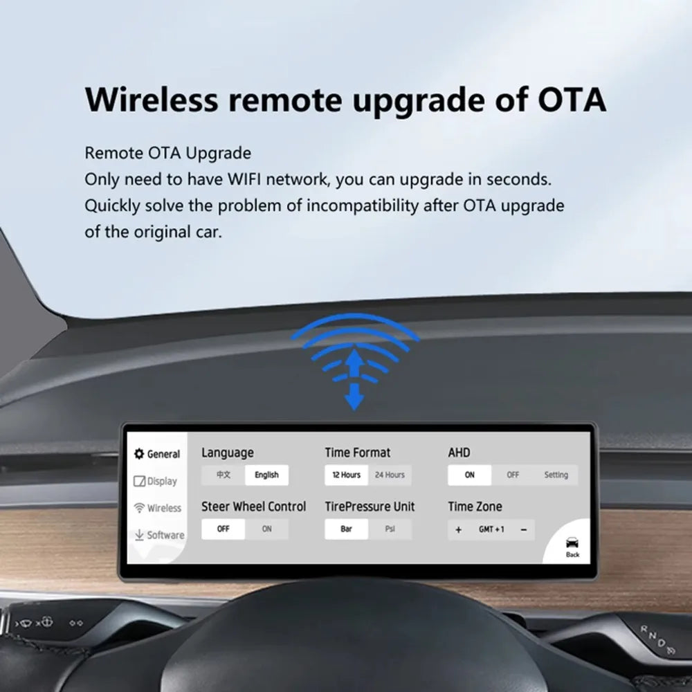 Head Up Display for Tesla Model 3, Model Y - 8.8-inch Smart Dashboard Touch Screen: Supports Wireless CarPlay and Android Auto