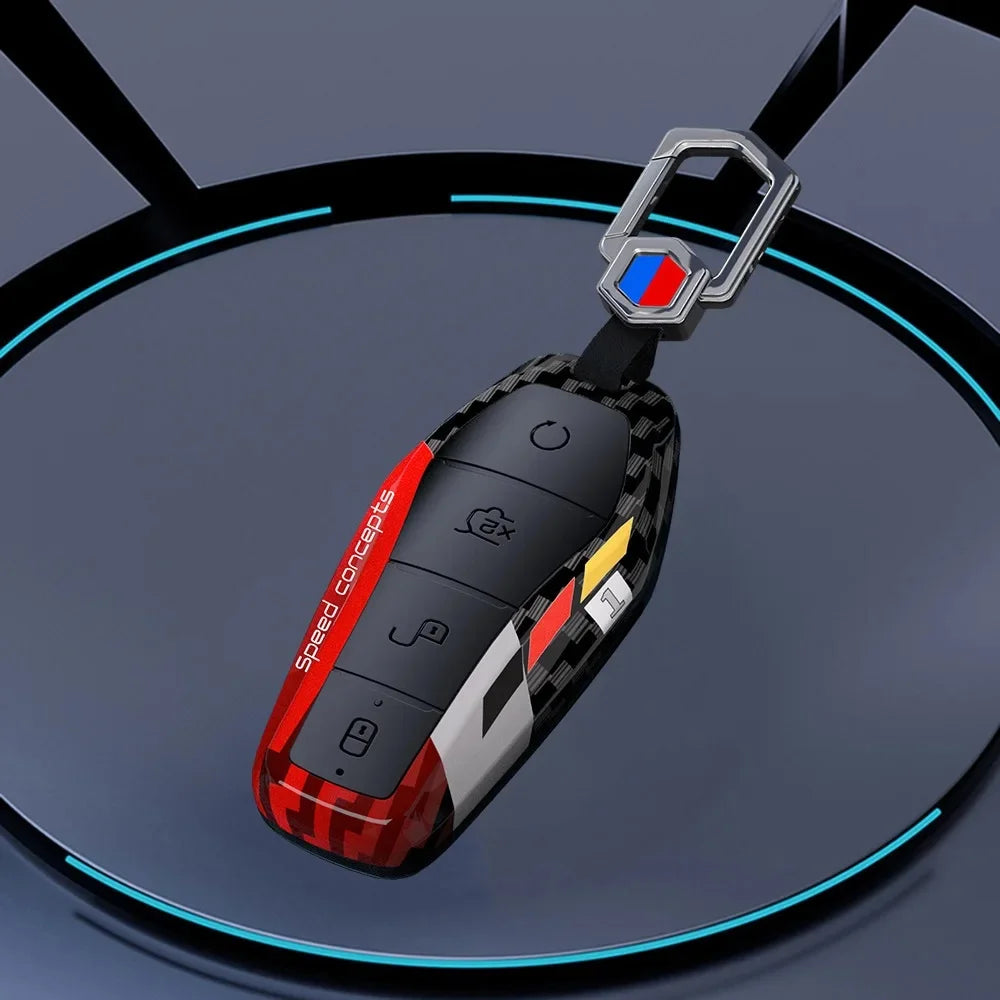 Luxury Carbon ABS Car Key Case for BYD