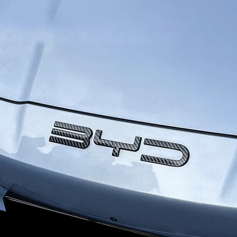 Carbon Emblem Badge Decal for BYD Seal – Black Decorative Sticker