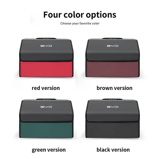 Foldable Leather Boot Storage Box for BYD – Travel Organiser Bag with or without Lid