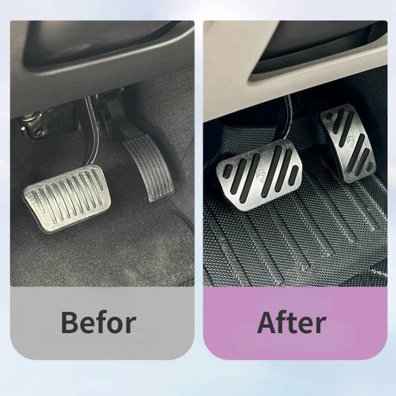 Aluminium Alloy Anti-Skid Brake & Accelerator Pedal Covers for BYD Dolphin