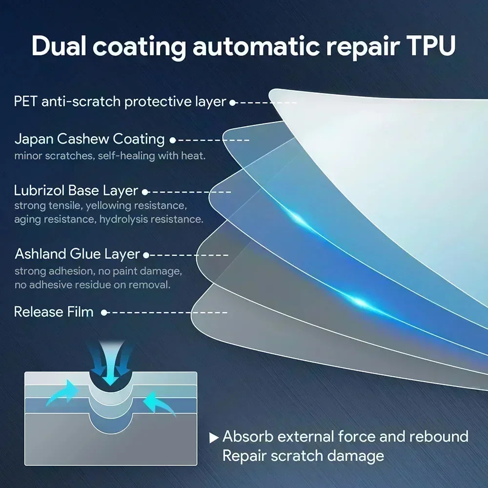 Smoked TPU Headlamp Film for BYD Seal – Front Headlight Protective Tint