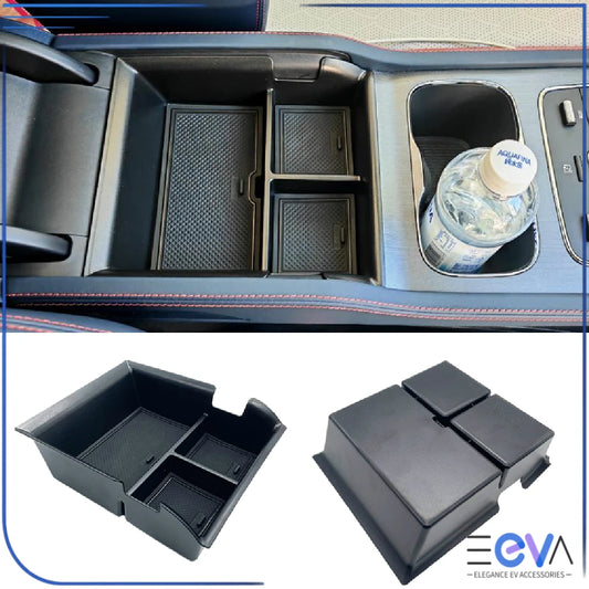 BYD Atto 3 armrest storage box installed in centre console from EEVA Store Australia