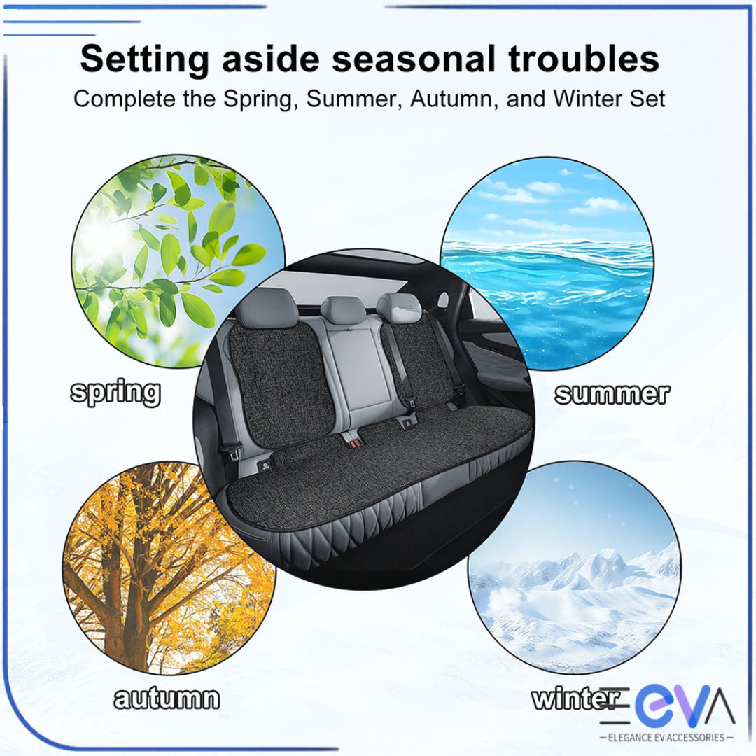 All-season breathable linen seat cover set for BYD vehicles from EEVA Store