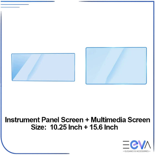 BYD Seal tempered glass screen protector set for 10.25 inch instrument panel and 15.6 inch multimedia display from EEVA Store Australia
