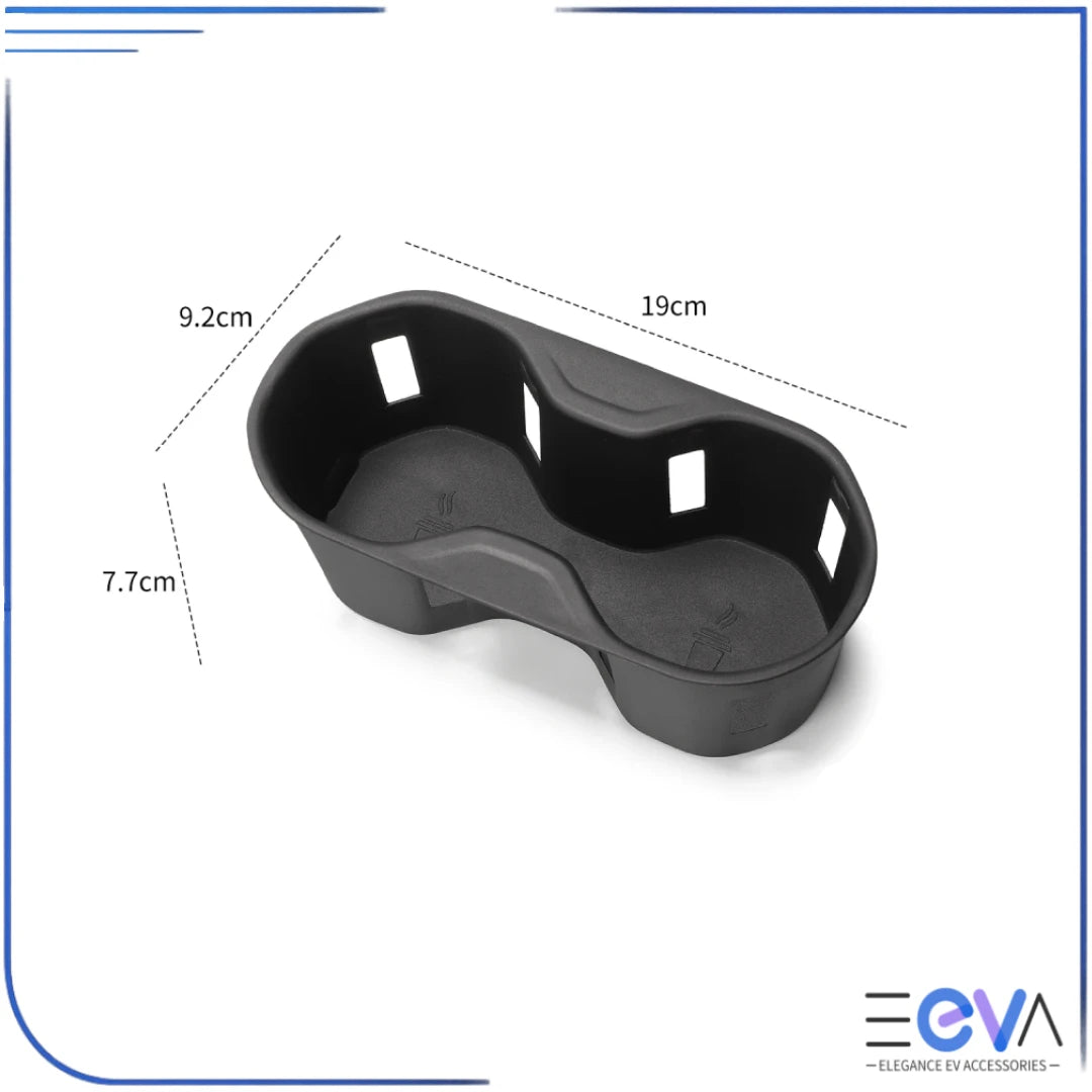 BYD Sealion 6 central cup holder insert with detailed measurements and dimensions from EEVA Store Australia