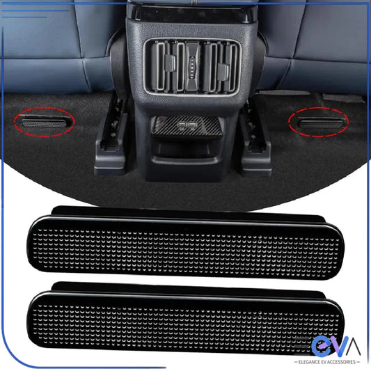 BYD Sealion 6 black under seat air vent cover installed in rear footwell from EEVA Store Australia.