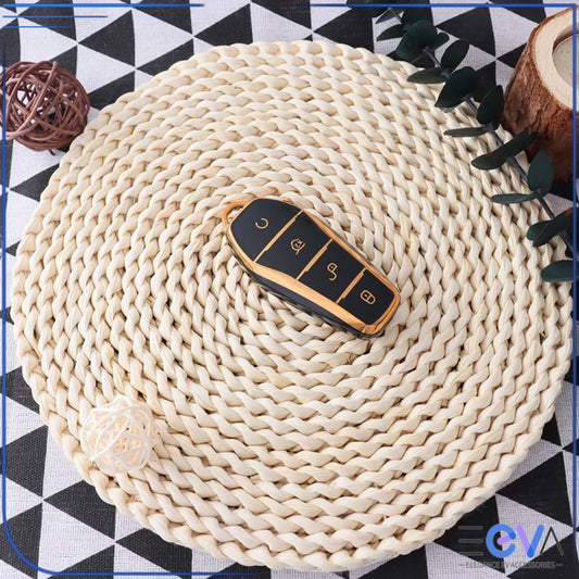 BYD soft TPU key cover in black colour with clean edges and precise button cut-outs for everyday protection from EEVA Store Australia.