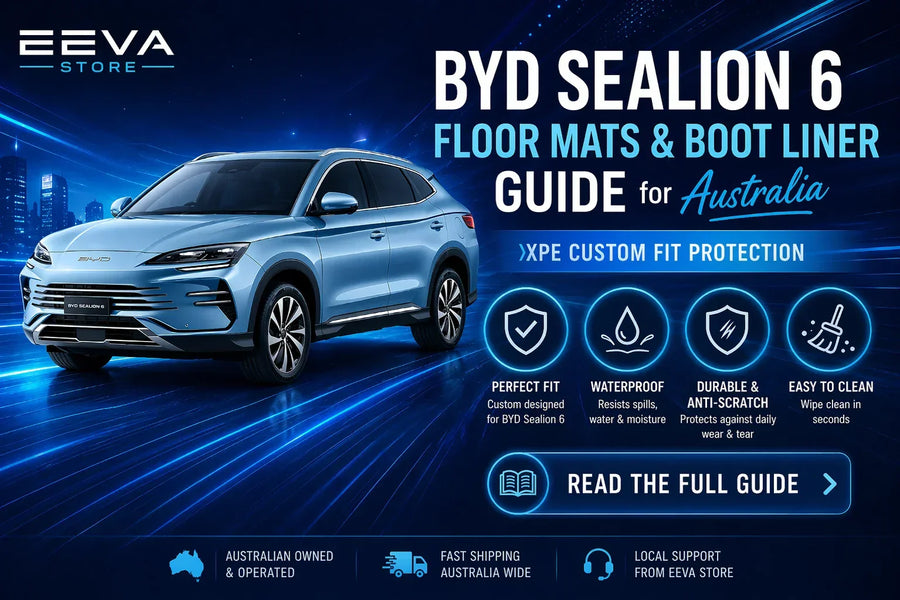 BYD Sealion 6 XPE floor mats and boot liner fitment guide from EEVA Store Australia
