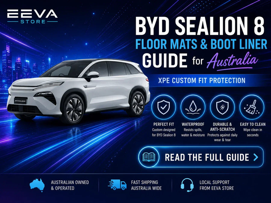 BYD Sealion 8 XPE floor mats and boot liner fitment guide from EEVA Store Australia