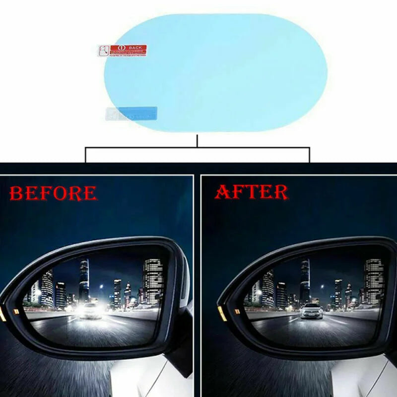 2 Psc Universal Anti-Fog Side Mirror Protective Film - Waterproof and Clear Vision