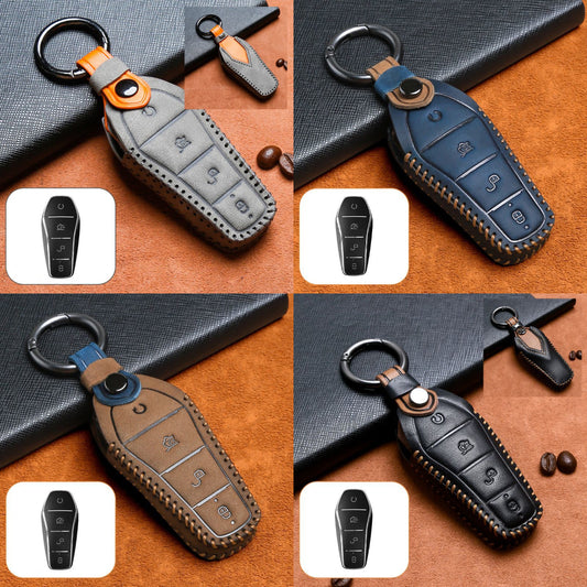 Genuine Leather Key Cover Case for BYD – Premium Handcrafted Protection