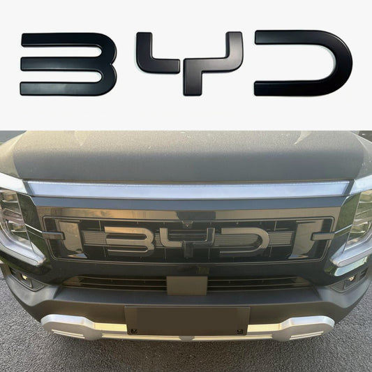 Front Badge Emblem Letter Sticker for BYD Shark 6 – 3D Logo Decorative Cover