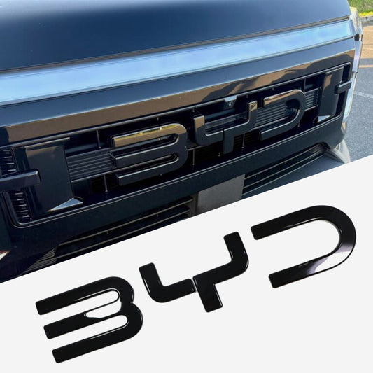 Front Badge Emblem Letter Sticker for BYD Shark 6 – 3D Logo Decorative Cover