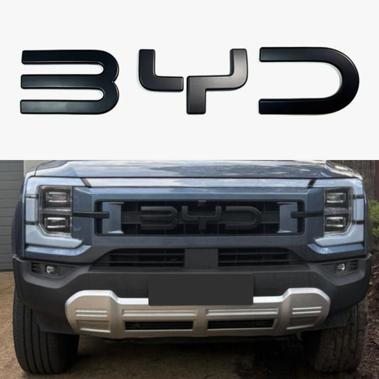 Front Badge Emblem Letter Sticker for BYD Shark 6 – 3D Logo Decorative Cover