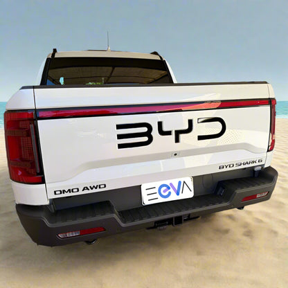 Gloss Black 3D Tailgate Emblem Lettering for BYD Shark 6 – Rear Badge Sticker Set