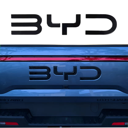Gloss Black 3D Tailgate Emblem Lettering for BYD Shark 6 – Rear Badge Sticker Set