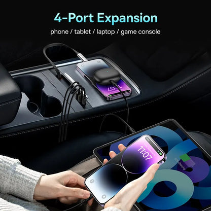 Baseus 4-Port USB Hub for Tesla Model 3 and Model Y - Fast Charging 45W PD Docking Station