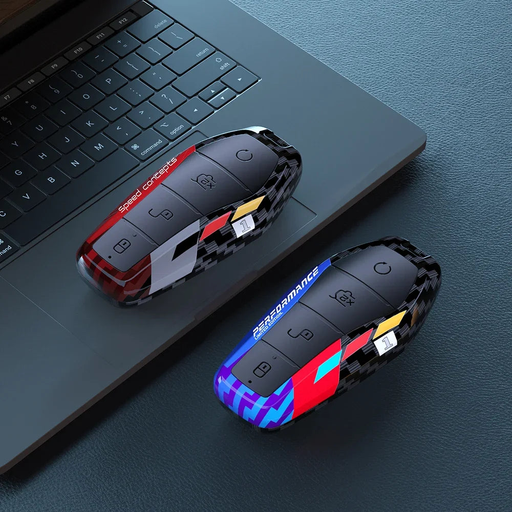 Luxury Carbon ABS Car Key Case for BYD