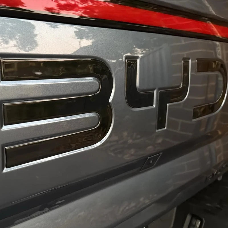 Gloss Black 3D Tailgate Emblem Lettering for BYD Shark 6 – Rear Badge Sticker Set