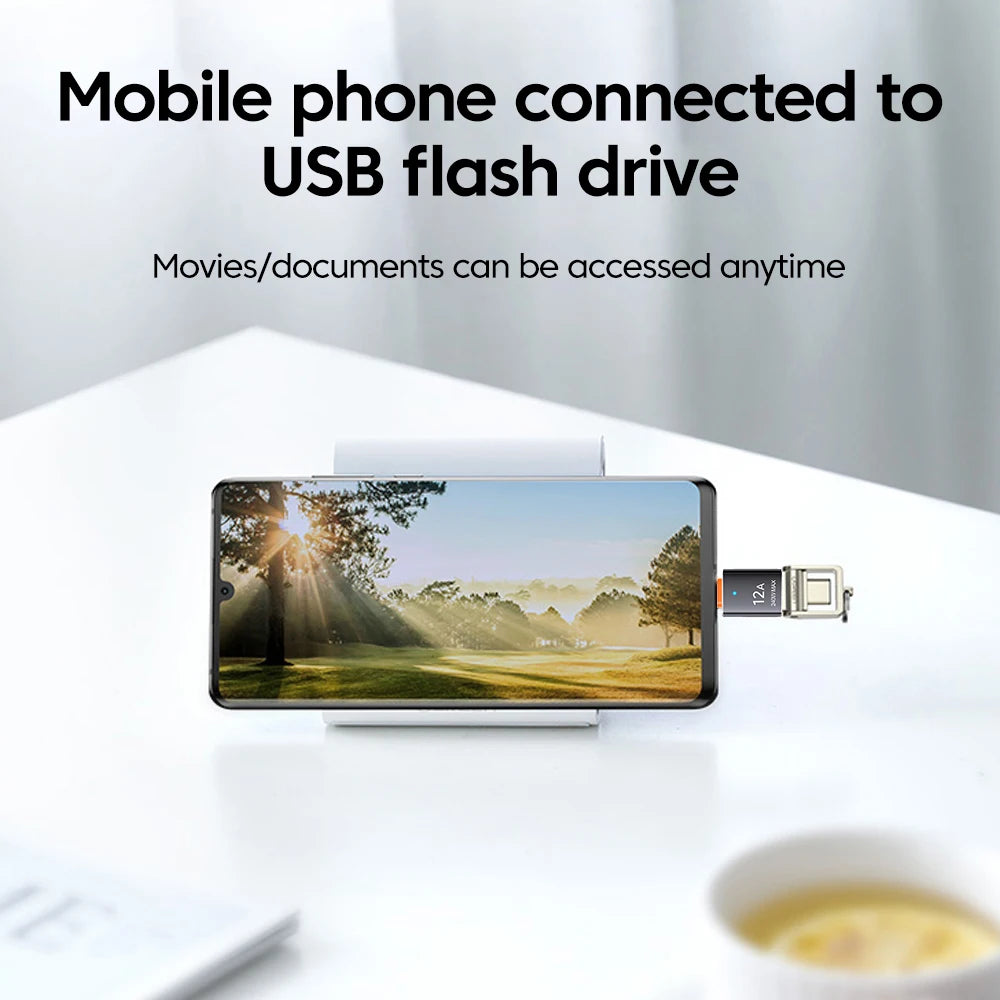LED USB 3.0 to Type C Adapter for BYD - Fast Charging & 5Gbps Data Transfer